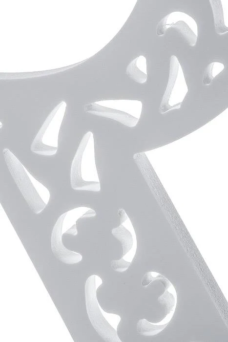 19.75" Carved Letter "r" White - Image 2