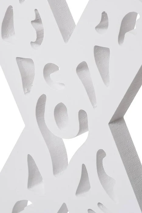 19.75" Carved Letter "x" White - Image 2