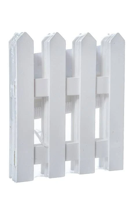 19.75" X 11.75" Wood Folding Fence White Pkg/2