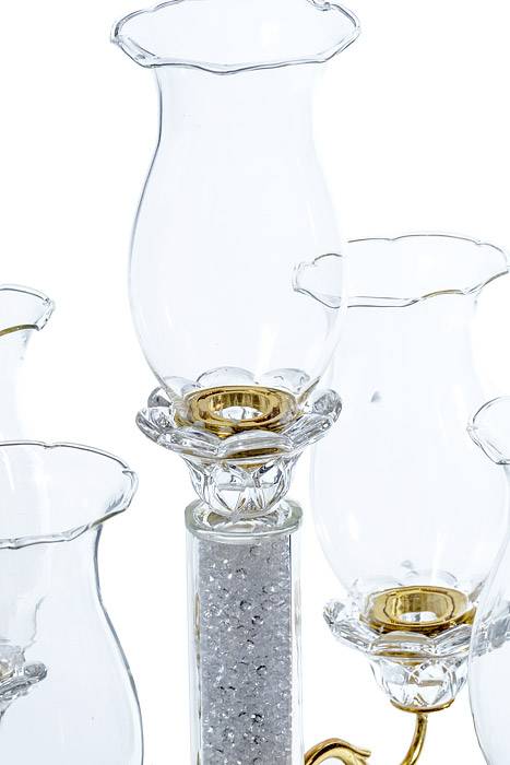 19" Crystal 5-lite Candelabrum Gold - Image 2