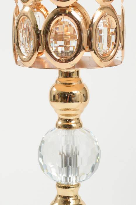 19" Crystal Candle Holder Stand Gold - Image 2
