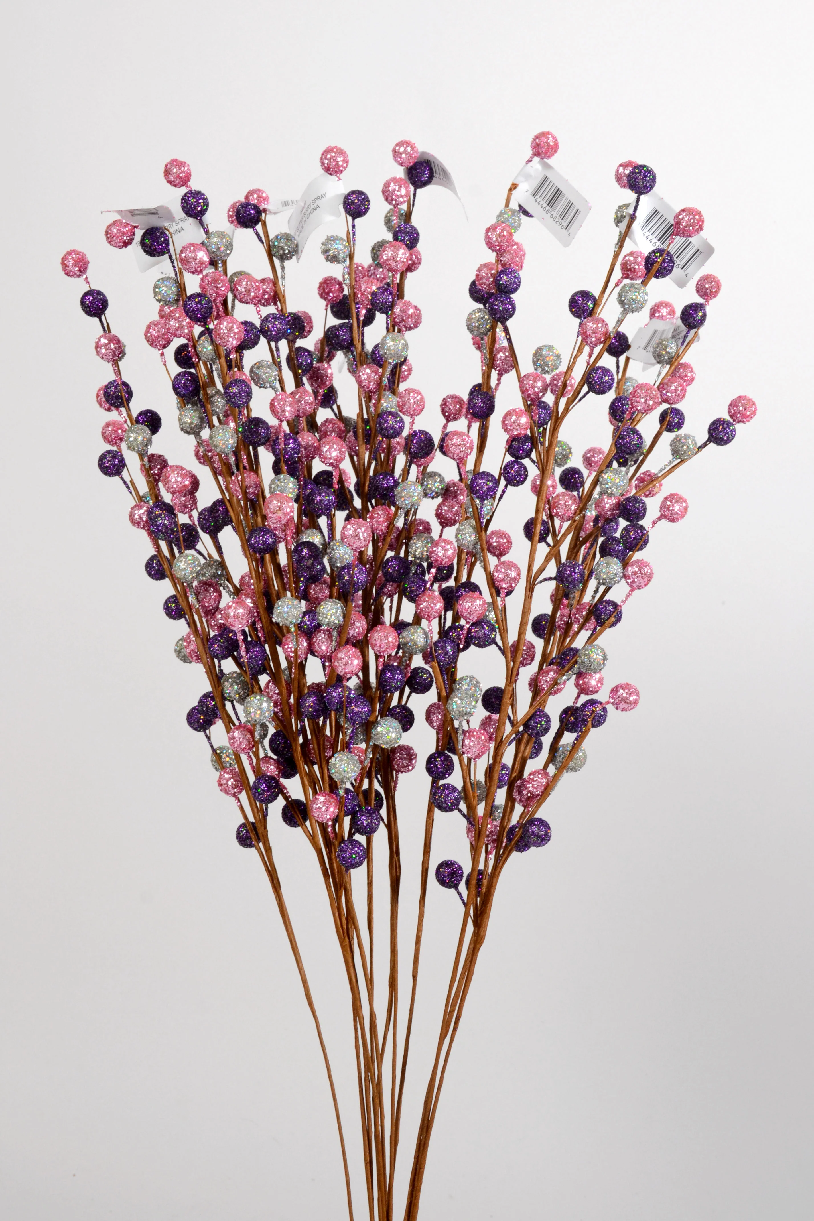 19" Glitter Berry Spray PKG12 Assorted - Image 2