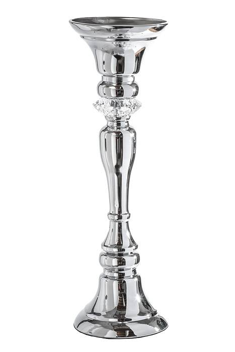 19" Metal Bouquet Stand W/rhinestone Silver