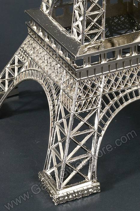 19" Metal Eiffel Tower Silver - Image 2