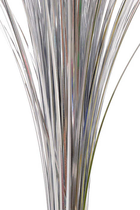19" Metallic Spray Centerpiece Silver - Image 2