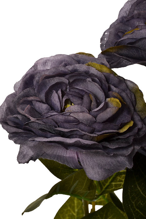 19" Silk Camellia Bush Dark Purple - Image 2