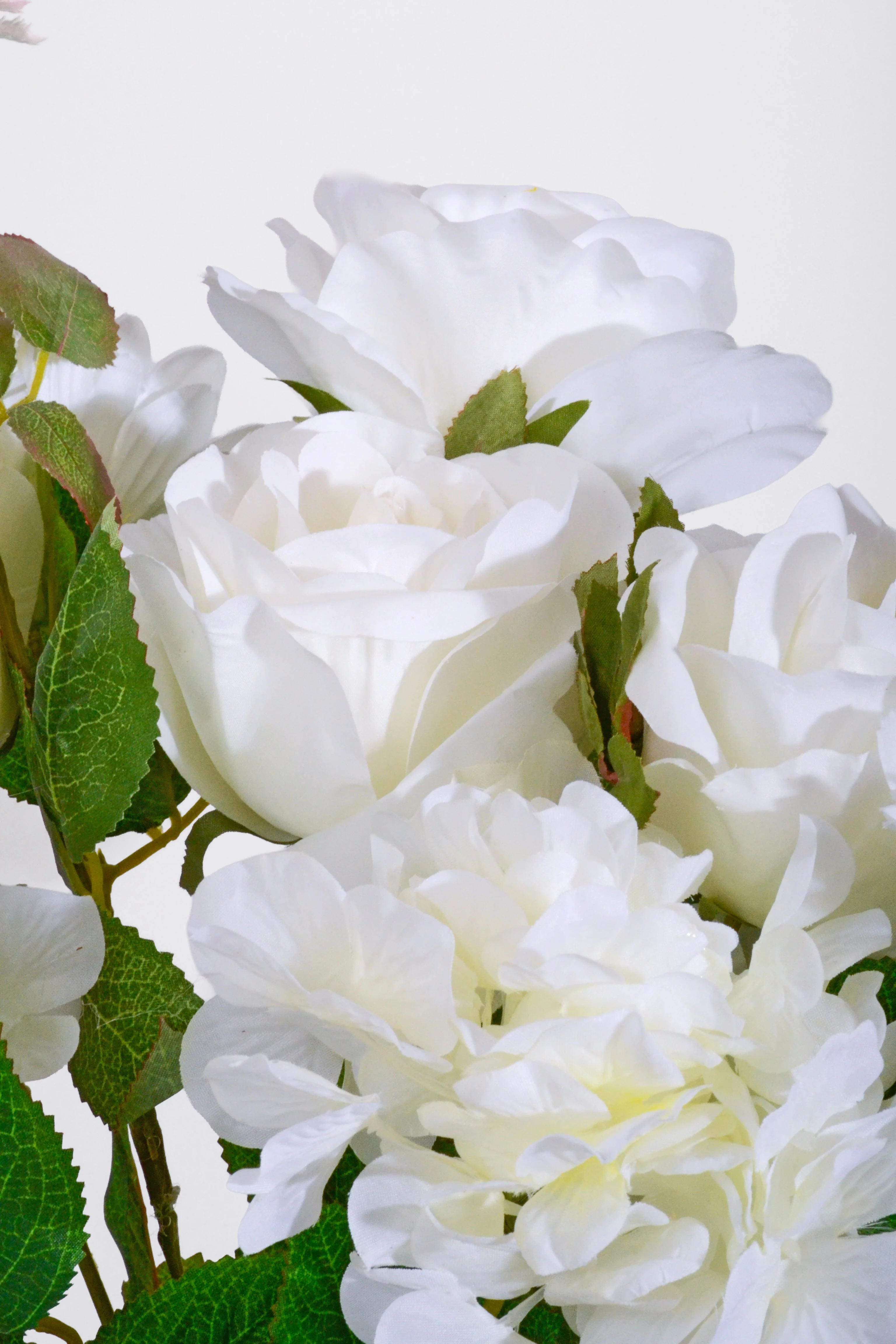 19'' Silk Rose Gerber Hydrangea Cream - Image 2