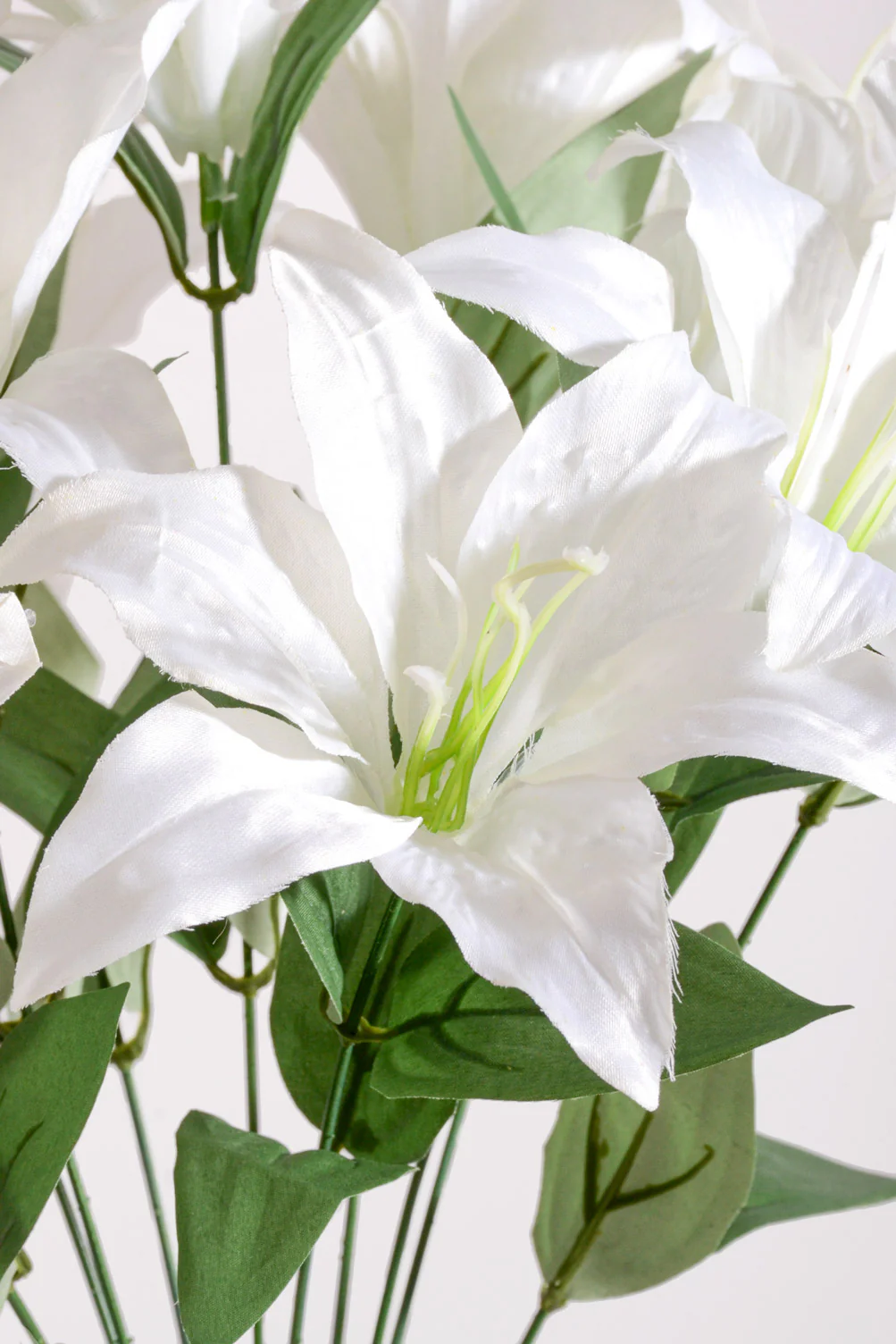 19" Silk Tiger Lily Bush Cream - Image 2
