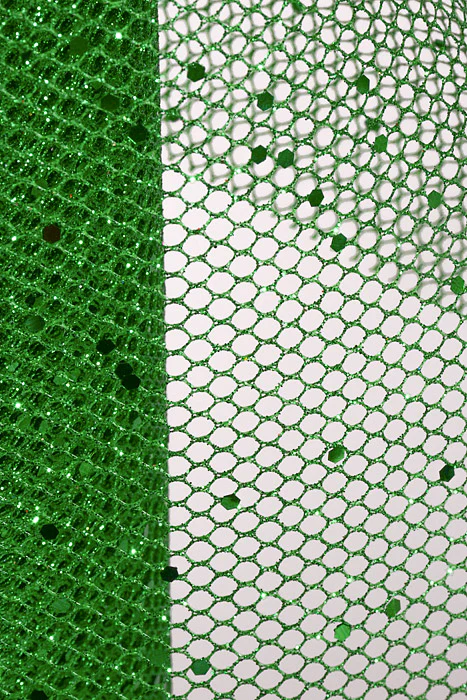 19" X 10Yds Metallic Mesh W/Glitter Green - Image 3