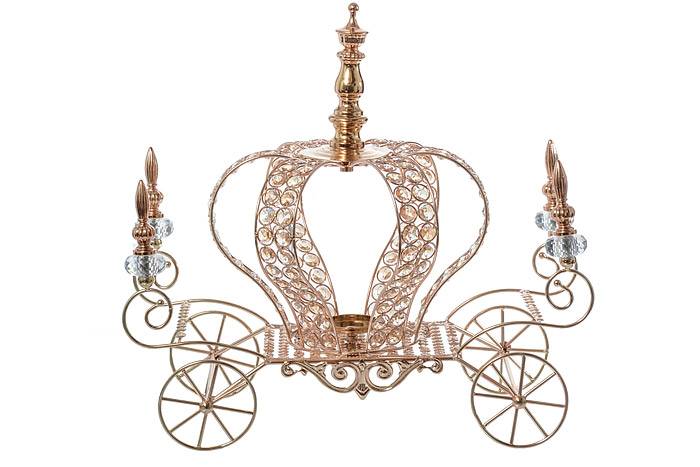 19" X 18" Cinderella Cart W/bead Gold - Image 2