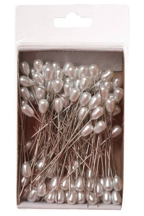 2-1/2" Pearl Corsage Pin White Pkg/144 - Image 2
