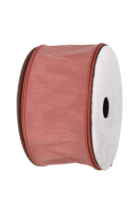 2-1/2" x 10Yds Anisha Wired Ribbon Coral - Image 2