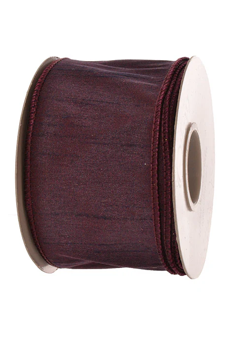 2-1/2" x 10Yds Anisha Wired Ribbon Mulberry - Image 2