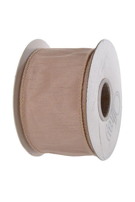 2-1/2" x 10Yds Anisha Wired Ribbon Pink Sand - Image 2