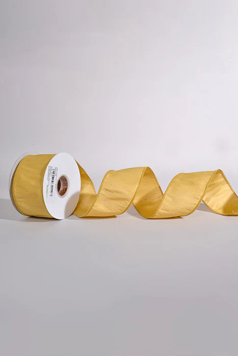 2-1/2" X 10Yds Wired Anisha Ribbon Limoncello - Image 2