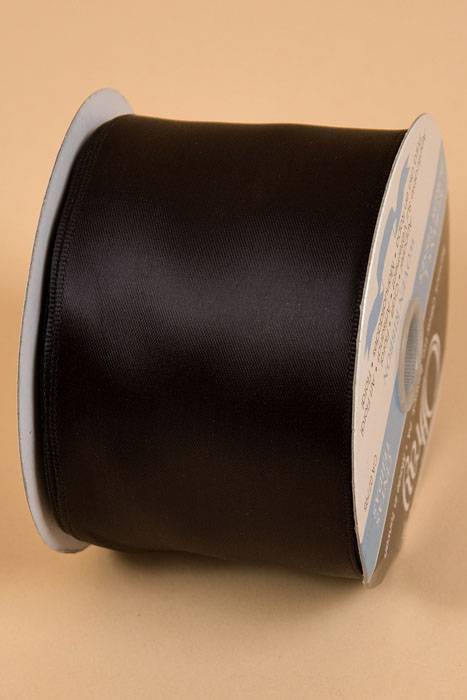 2-1/4" X 25yds Wired Contessa Ribbon Black