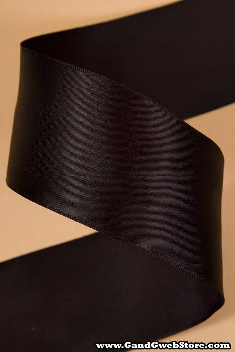 2-1/4" X 25yds Wired Contessa Ribbon Black - Image 2