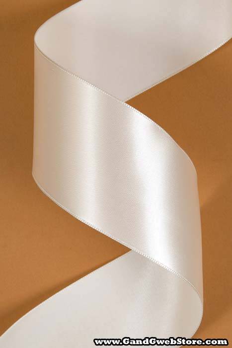 2-1/4" X 25yds Wired Contessa Ribbon Ivory - Image 2