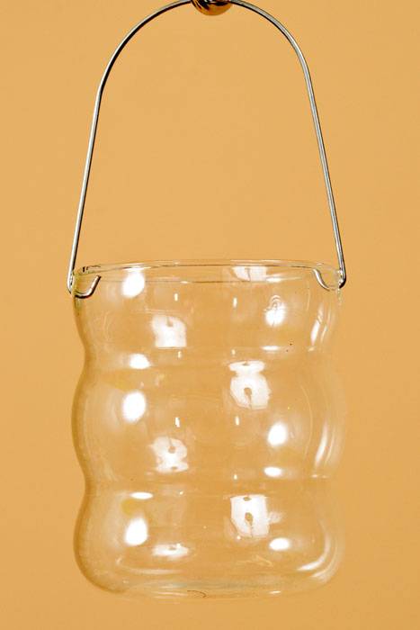 2.25" X 3" Glow Tea Light Hanger Clear