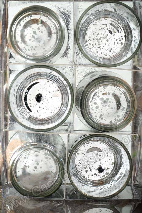 2.5" Mercury Glass Votive Holder Silver Pkg/6 - Image 2