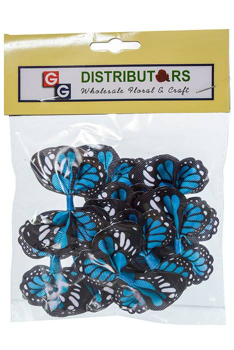 2.5" Ribbon Butterfly Copen/black Pkg/12 - Image 2