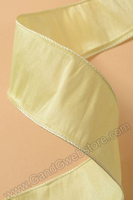 2.5" X 10yds Wired Anisha Ribbon Green Tea - Image 2