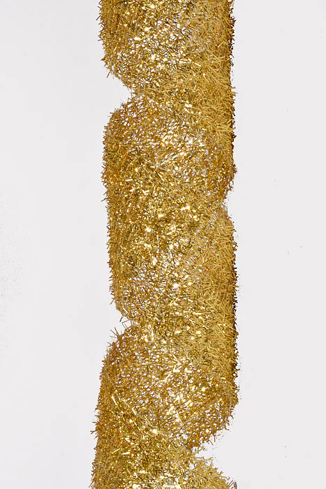 2.5" X 10Yds Wired Long Confetti Metallic Ribbon Gold