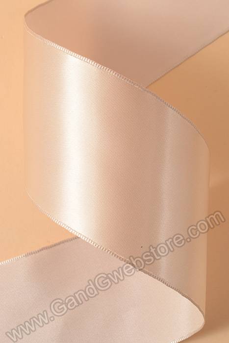 2.5" X 10yds Wired Satin Ribbon Sable - Image 2