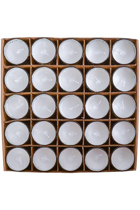 2.5" X 2" Mercury Glass Votive W/Candle Gold Pkg/25 - Image 2