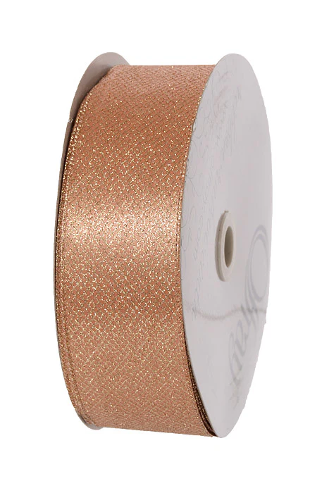 2.5" X 50Yds Wired Dalina Ribbon Rose Gold - Image 2