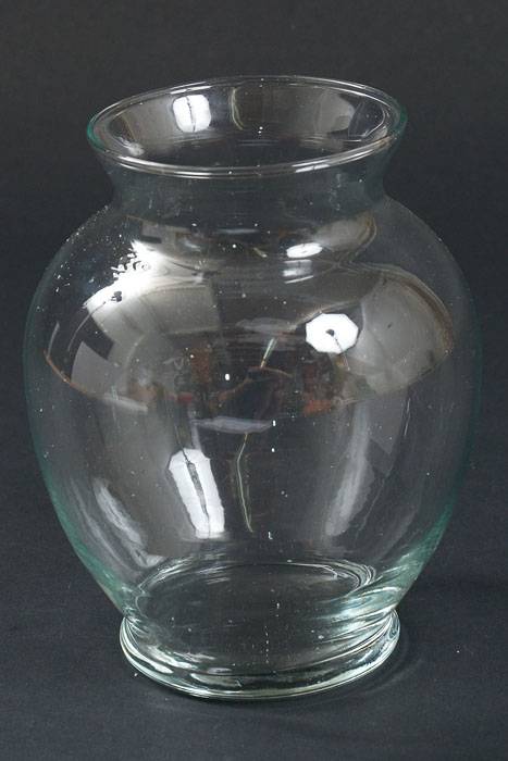 2.5" X 6.5" Ginger Glass Vase Crystal Clear