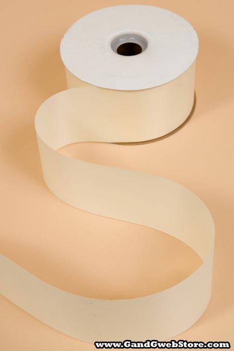2.75" X 100yds Flora Satin Ribbon Eggshell - Image 2