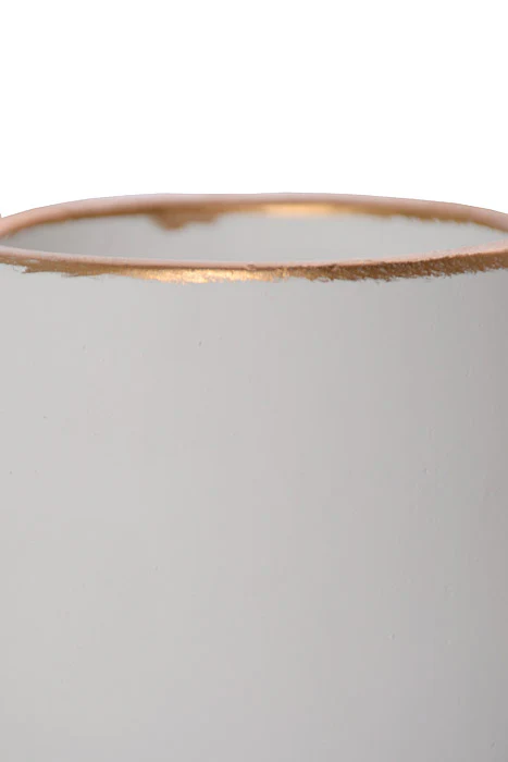 2.75" X 3.5" Pot White/Gold - Image 2