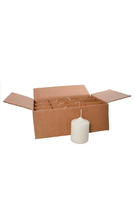 2.8" X 4" Pillar Candles White Pkg/12 - Image 2