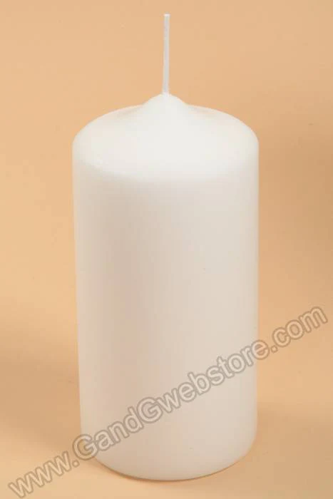 2.8" X 6" Pillar Candles White Pkg/12