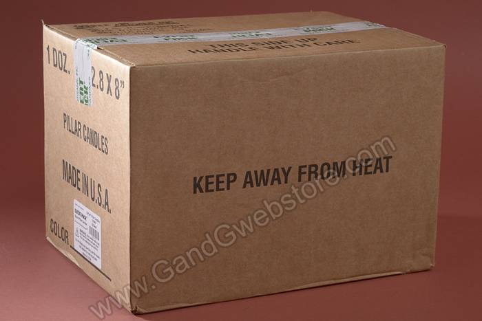 2.8" X 8" Pillar Candle Ivory Pkg/12 - Image 3