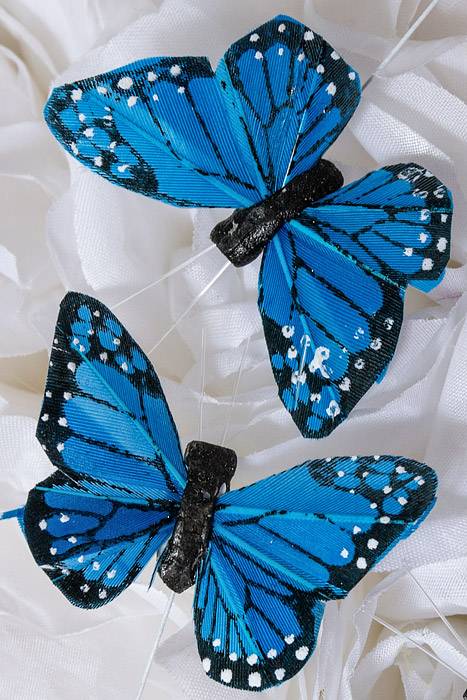 2" Butterfly Blue Pkg/12 - Image 2