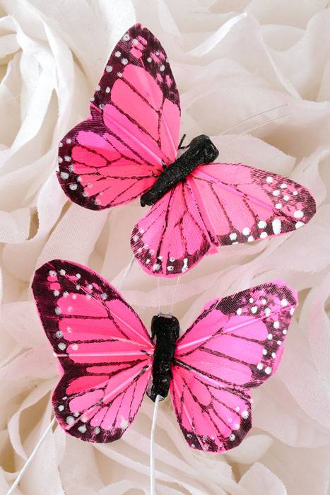 2" Butterfly Pink Pkg/12