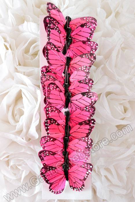 2" Butterfly Pink Pkg/12 - Image 2