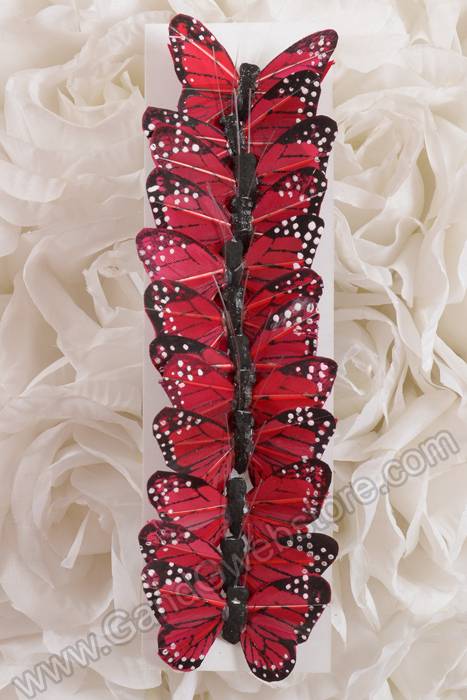 2" Butterfly Red Pkg/12 - Image 2