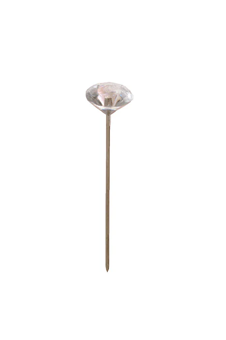 2" Diamond Corsage Pin Clear Pkg/144 - Image 2