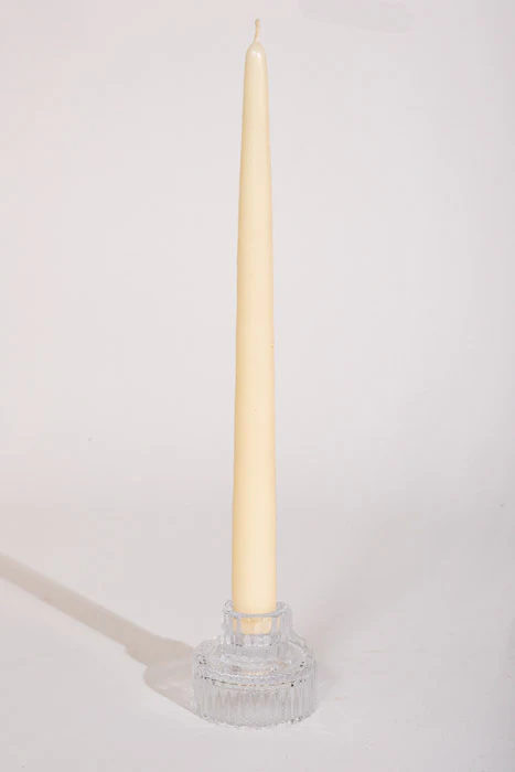 2" Reversible Glass Candle Holder Clear - Image 3