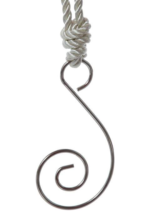 2" Swirl Hanging Hook Silver Pkg/72 - Image 2