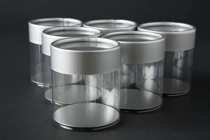 2" X 2" Silver Cylinder Box Pkg/6 - Image 2