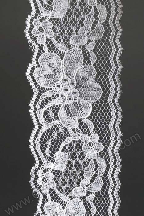 2" X 25yds Lace Tape Ribbon White - Image 2