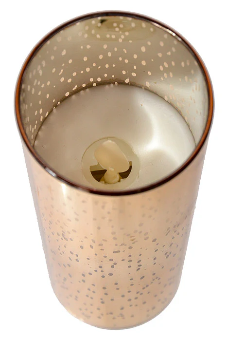 2 x 5" Mercury Glass Candle Mercury Gold - Image 3