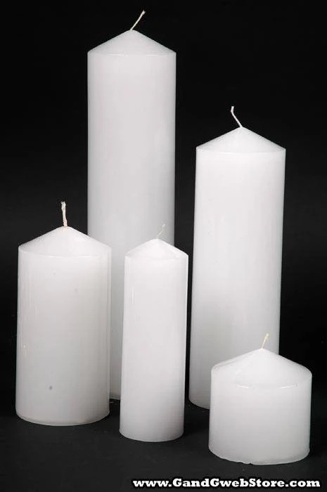2" X 6" Pillar Candle White - Image 2
