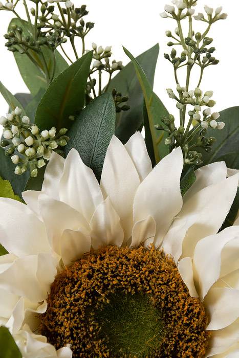 20.5" Silk Sunflower Bundle Cream - Image 2