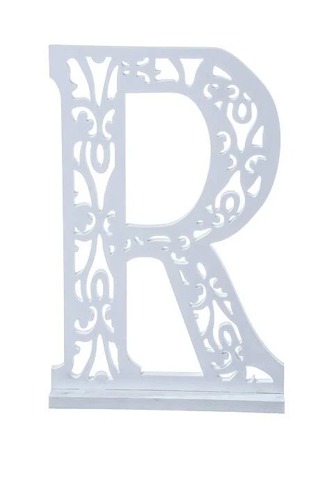 20" Carved Letter "mr&mrs" White Pkg/6 - Image 3
