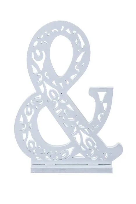 20" Carved Letter "mr&mrs" White Pkg/6 - Image 5